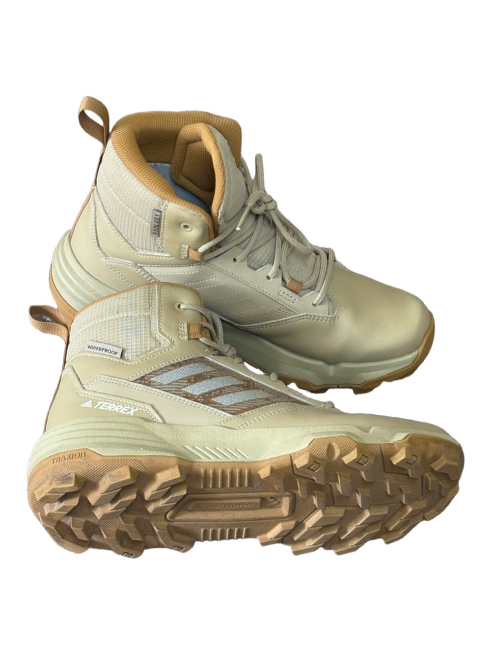 Adidas Terrex Unity Leather Hiking Boots - Beige - Men's 8.5